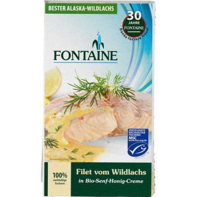 Wilde zalmfilet in honing mosterd saus van Fontaine, 6 x 200 g